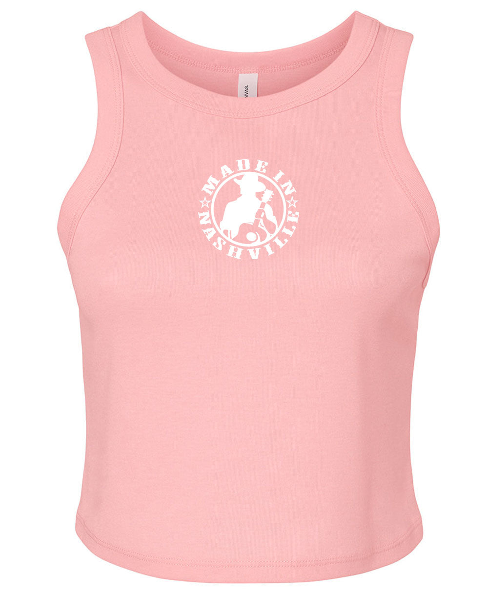 Ladies MIN Micro Ribbed Crop Tank