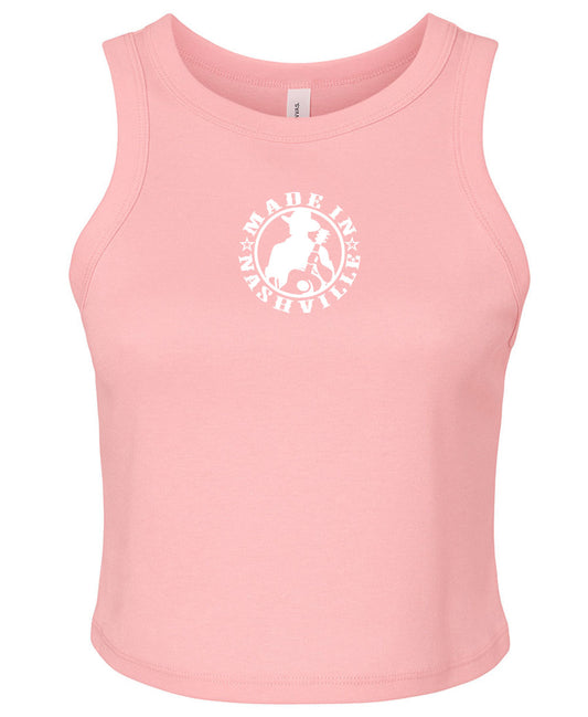 Ladies MIN Micro Ribbed Crop Tank