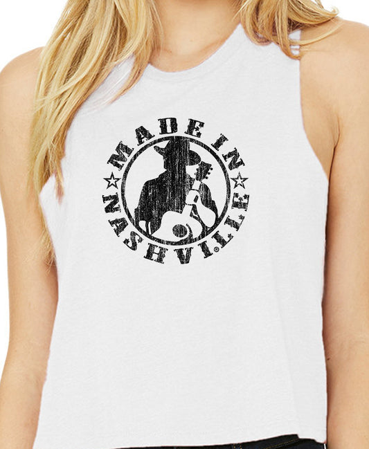 Ladies MIN Racerback Cropped Tank